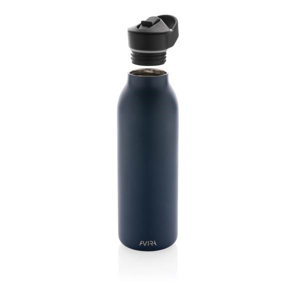 Obrázky: Flip-top lahev Avira Ara 500ml z rec.oceli, modrá, Obrázek 5