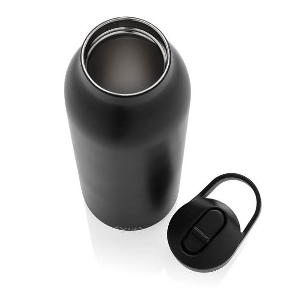 Obrázky: Flip-top lahev Avira Ara 500ml z rec.oceli, černá, Obrázek 6