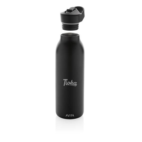 Obrázky: Flip-top lahev Avira Ara 500ml z rec.oceli, černá, Obrázek 8