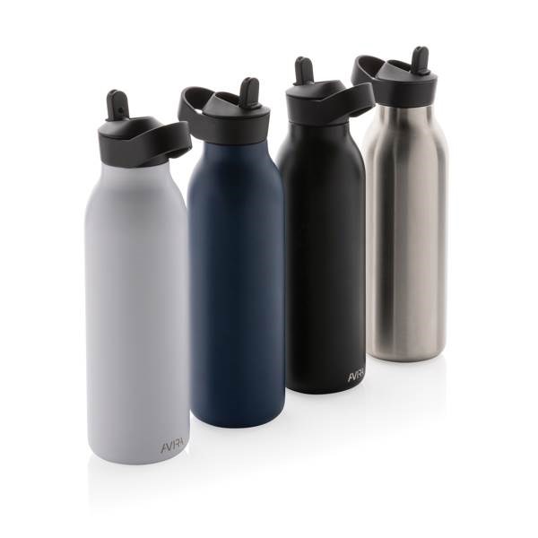Obrázky: Flip-top lahev Avira Ara 500ml z rec.oceli, černá, Obrázek 9