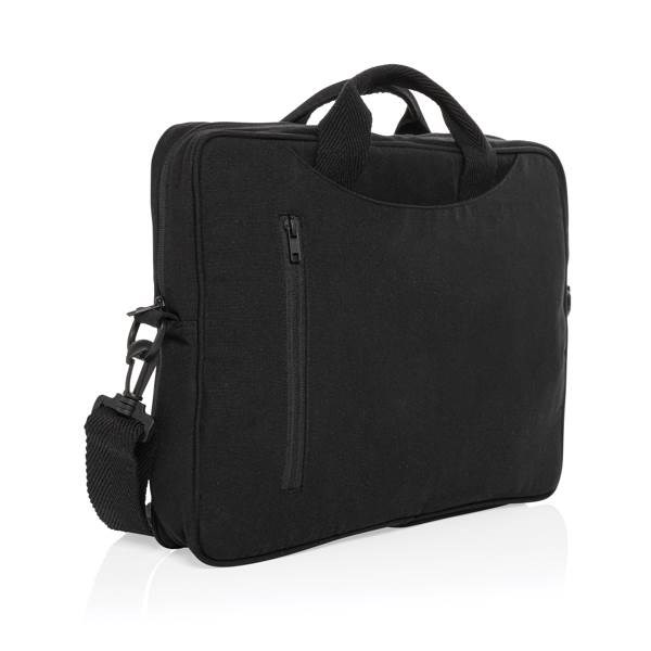 Obrázky: Černá taška na 15,4" notebook Laluka z rec. bavlny