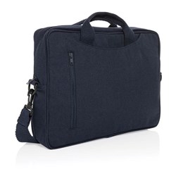 Obrázky: Modrá taška na 15,4" notebook Laluka z rec. bavlny