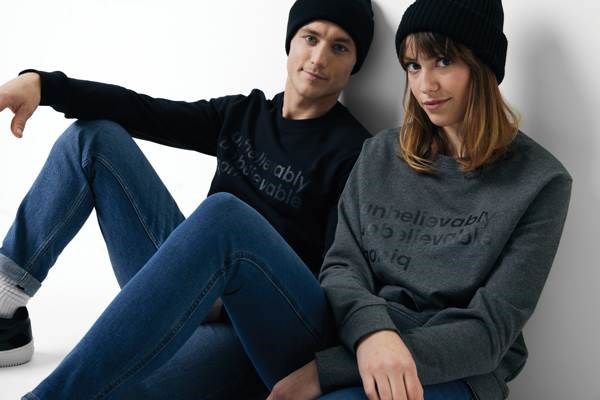 Obrázky: Unisex mikina Zion 340 z rec. bavlny, černá 4XL, Obrázek 6
