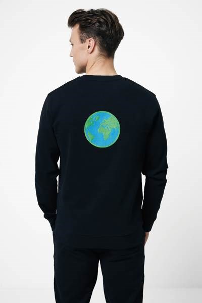 Obrázky: Unisex mikina Zion 340 z rec. bavlny, černá 5XL, Obrázek 5