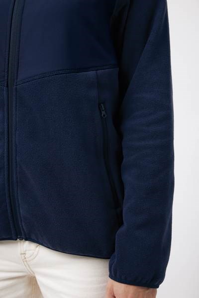 Obrázky: Microfleece bunda na zip Talung z RPES, nám.modrá L, Obrázek 2