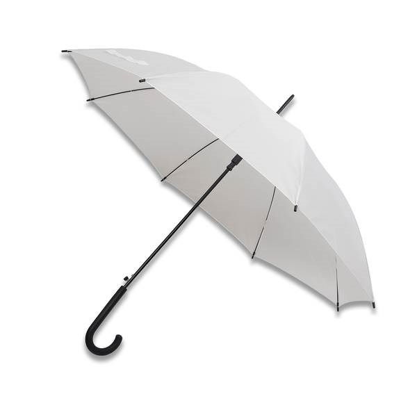 Obrázky: Bílý automatický deštník se zahnutou rukojetí