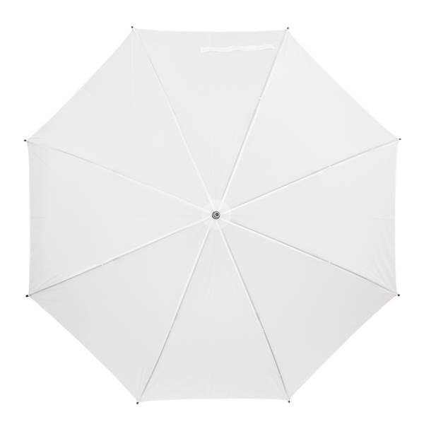 Obrázky: Bílý automatický deštník se zahnutou rukojetí, Obrázek 3