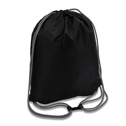 Obrázky: Černý stahovací batoh se splétanými šňůrkami