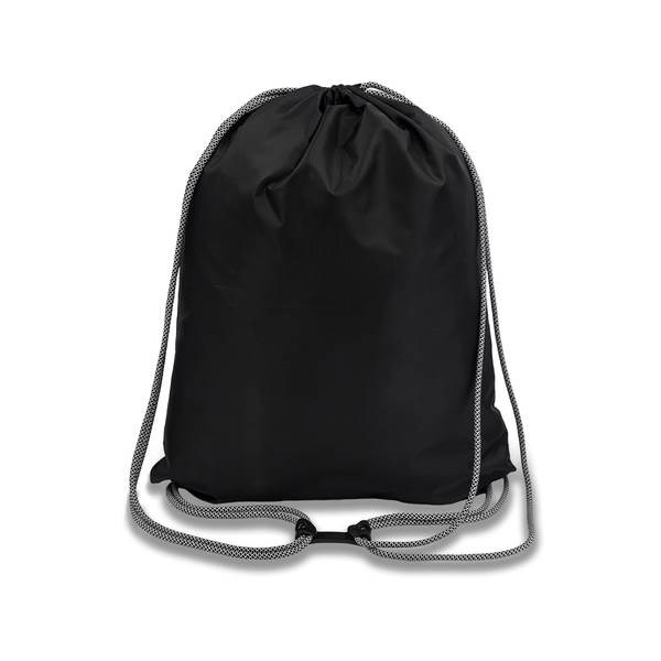 Obrázky: Černý stahovací batoh se splétanými šňůrkami, Obrázek 3