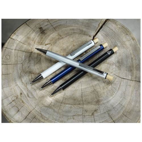 Obrázky: Bílé kuličkové pero, recykl. hliník, modrá náplň, Obrázek 4