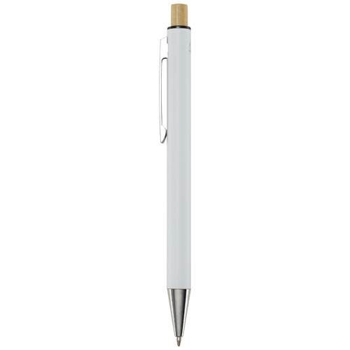 Obrázky: Bílé kuličkové pero, recykl. hliník, modrá náplň, Obrázek 5