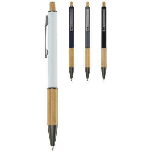 Obrázky: Modré kuličkové pero - recykl. hliník/bambus, MN, Obrázek 3