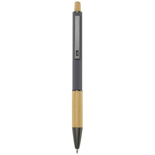 Obrázky: Šedé kuličkové pero - recykl. hliník/bambus, MN