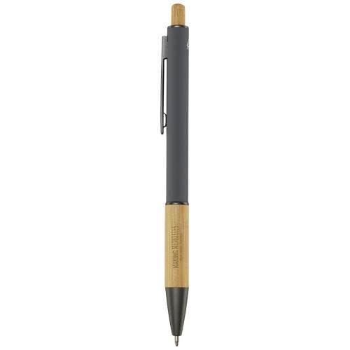 Obrázky: Šedé kuličkové pero - recykl. hliník/bambus, MN, Obrázek 6
