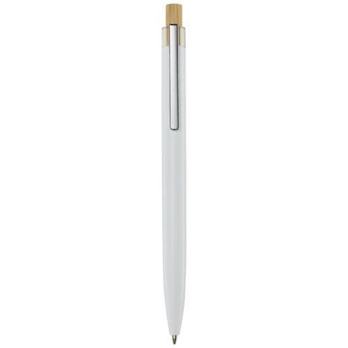 Obrázky: Kuličkové pero z recykl. hliníku, bílá, ČN