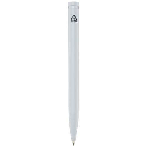 Obrázky: Bílé kuličkové pero, bílý klip, rec. plast, MN, Obrázek 2