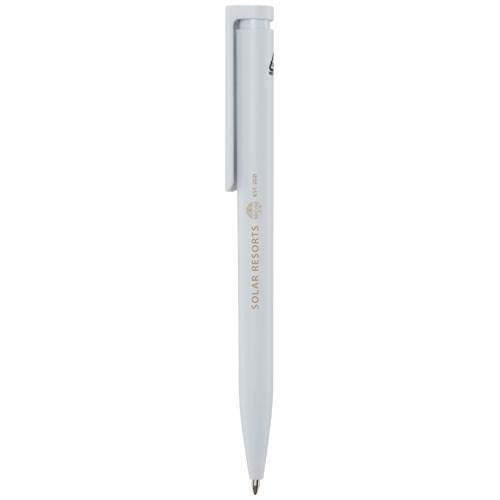 Obrázky: Bílé kuličkové pero, bílý klip, rec. plast, MN, Obrázek 4