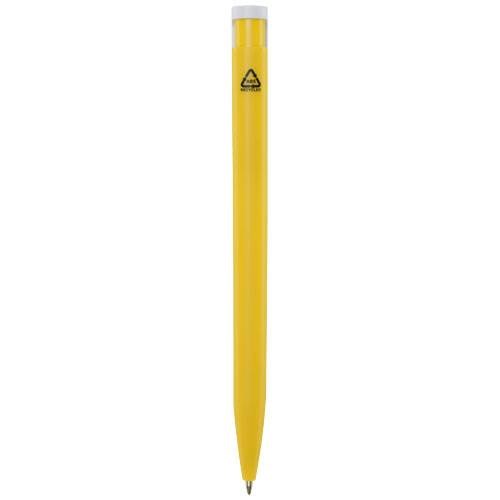Obrázky: Žluté kuličkové pero, bílý klip, rec. plast, MN, Obrázek 2