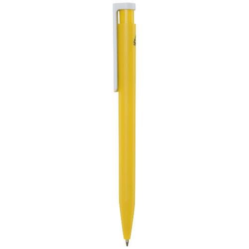 Obrázky: Žluté kuličkové pero, bílý klip, rec. plast, MN, Obrázek 3