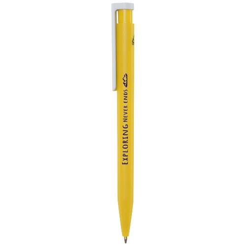 Obrázky: Žluté kuličkové pero, bílý klip, rec. plast, MN, Obrázek 4