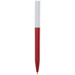 Obrázky: Červené kuličkové pero, bílý klip, rec. plast, MN