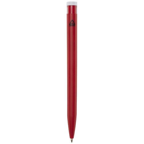 Obrázky: Červené kuličkové pero, bílý klip, rec. plast, MN, Obrázek 2