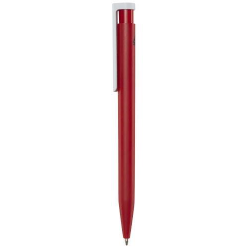 Obrázky: Červené kuličkové pero, bílý klip, rec. plast, MN, Obrázek 3