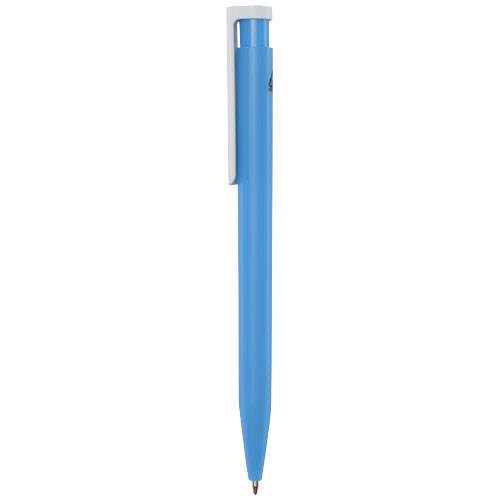 Obrázky: Sv. modré kuličkové pero, bílý klip, rec. plast, MN, Obrázek 3