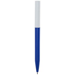 Obrázky: Stř. modré kuličkové pero,bílý klip,rec. plast,MN