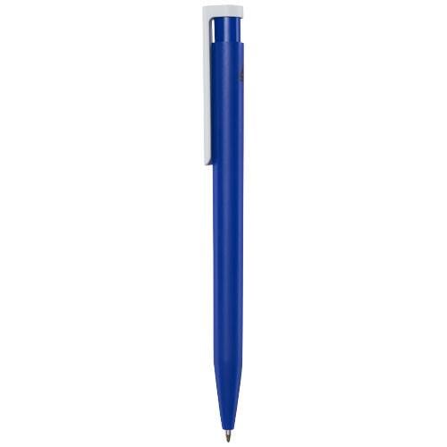 Obrázky: Stř. modré kuličkové pero,bílý klip,rec. plast,MN, Obrázek 3