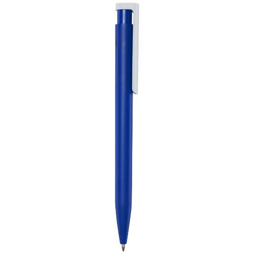 Obrázky: Stř. modré kuličkové pero,bílý klip,rec. plast,MN, Obrázek 4
