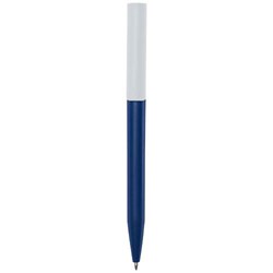 Obrázky: Tm. modré kuličkové pero, bílý klip, rec. plast, MN
