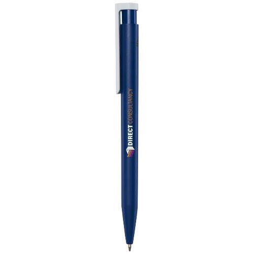 Obrázky: Tm. modré kuličkové pero, bílý klip, rec. plast, MN, Obrázek 4