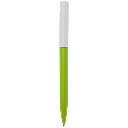 Obrázky: Limetkové kuličkové pero, bílý klip, rec. plast, MN