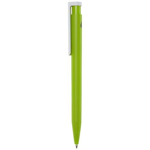 Obrázky: Limetkové kuličkové pero, bílý klip, rec. plast, MN, Obrázek 3