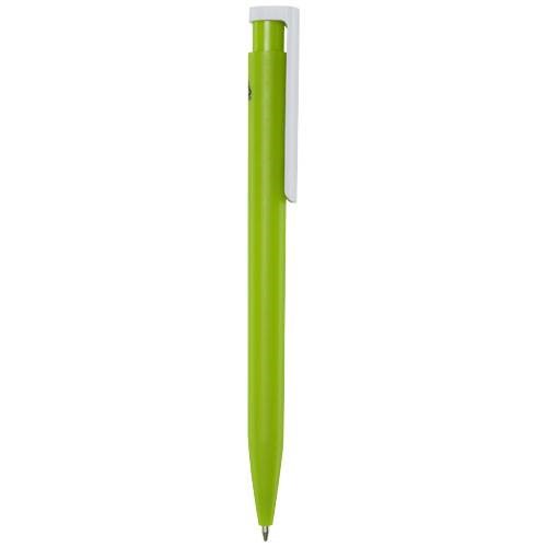 Obrázky: Limetkové kuličkové pero, bílý klip, rec. plast, MN, Obrázek 4