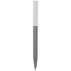 Obrázky: Šedé kuličkové pero, bílý klip, rec. plast, MN