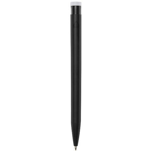 Obrázky: Černé kuličkové pero, bílý klip, rec. plast, MN, Obrázek 2