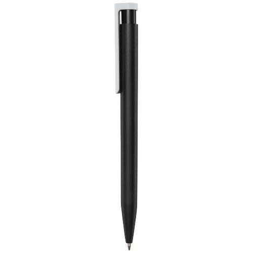Obrázky: Černé kuličkové pero, bílý klip, rec. plast, MN, Obrázek 3