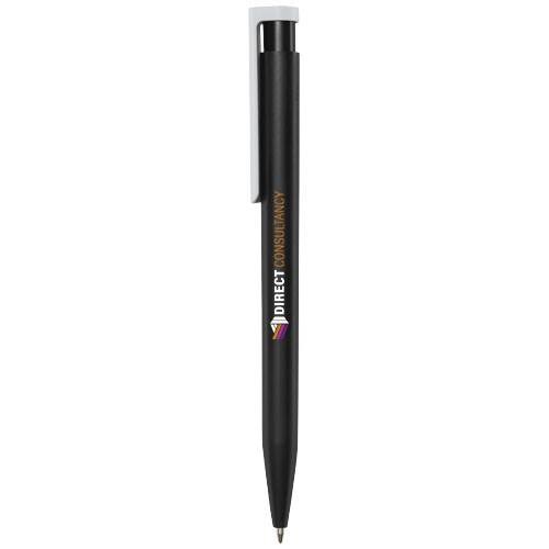 Obrázky: Černé kuličkové pero, bílý klip, rec. plast, MN, Obrázek 4