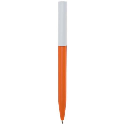 Obrázky: Oranžové kuličkové pero, bílý klip, rec. plast, ČN