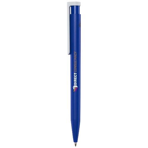 Obrázky: Stř. modré kuličkové pero,bílý klip,rec. plast,ČN, Obrázek 4