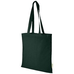 Obrázky: Zelená 100g nákupní taška z bavlny, certif. GOTS