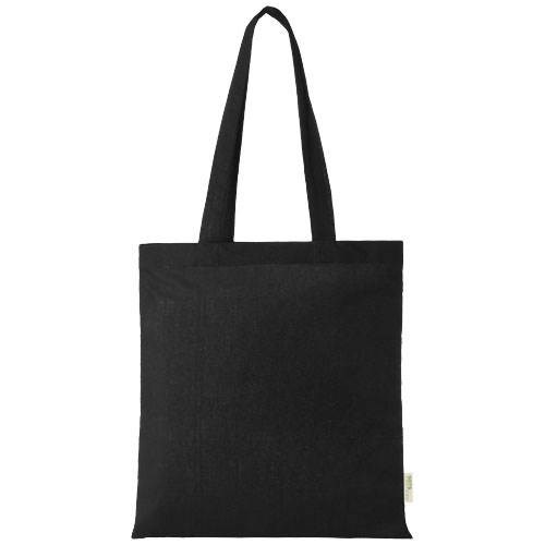 Obrázky: Černá 100g nákupní taška z bavlny, certif. GOTS, Obrázek 4