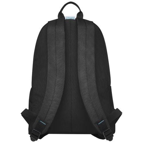 Obrázky: Černý batoh z GRS RPET, přední kapsa na zip, Obrázek 2