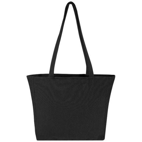 Obrázky: Černá recyklov. nákupní taška se zipem, 500g, Obrázek 2