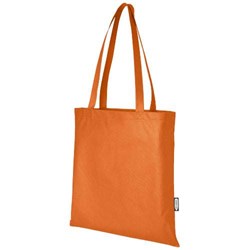 Obrázky: Oranžová recykl. netkaná běžná nákupní taška, 6 l