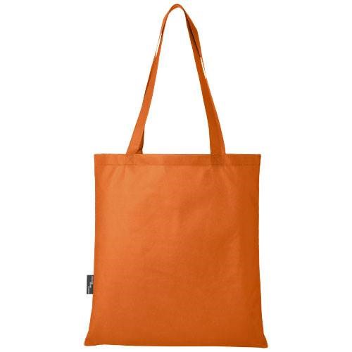 Obrázky: Oranžová recykl. netkaná běžná nákupní taška, 6 l, Obrázek 2