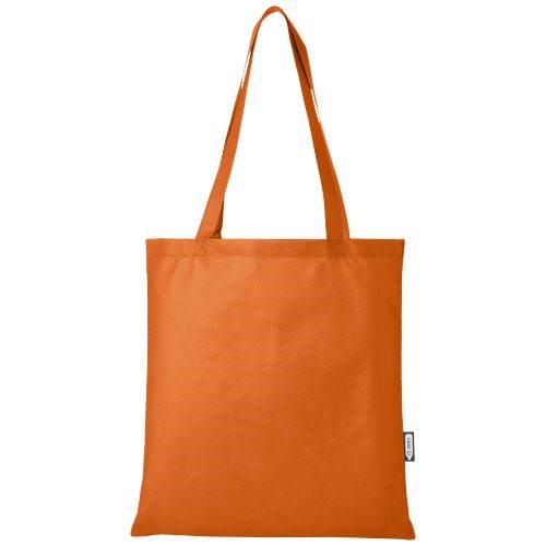 Obrázky: Oranžová recykl. netkaná běžná nákupní taška, 6 l, Obrázek 3