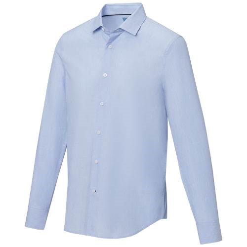 Obrázky: Sv. modrá pánská košile, dl. rukáv-certif. GOTS, L